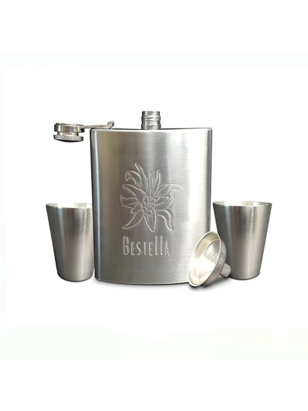 Hip Flask For Liquor or Whiskey With Shot Glasses and Funnel gift Set